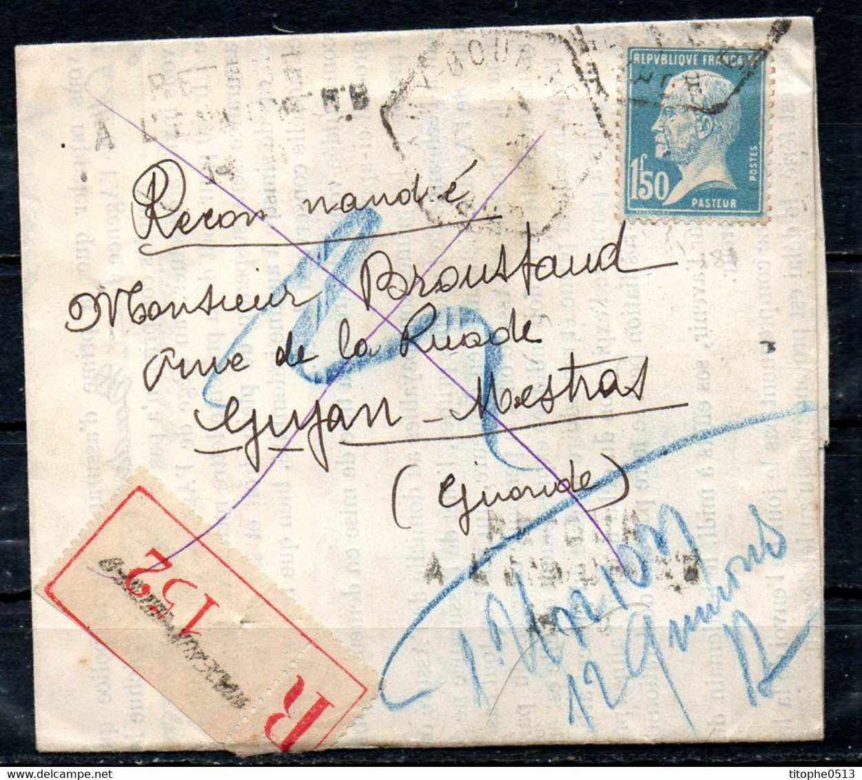 FRANCE. Enveloppe De 1932. Retour à L'envoyeur. Oblitération : Bordeaux. - Covers & Documents