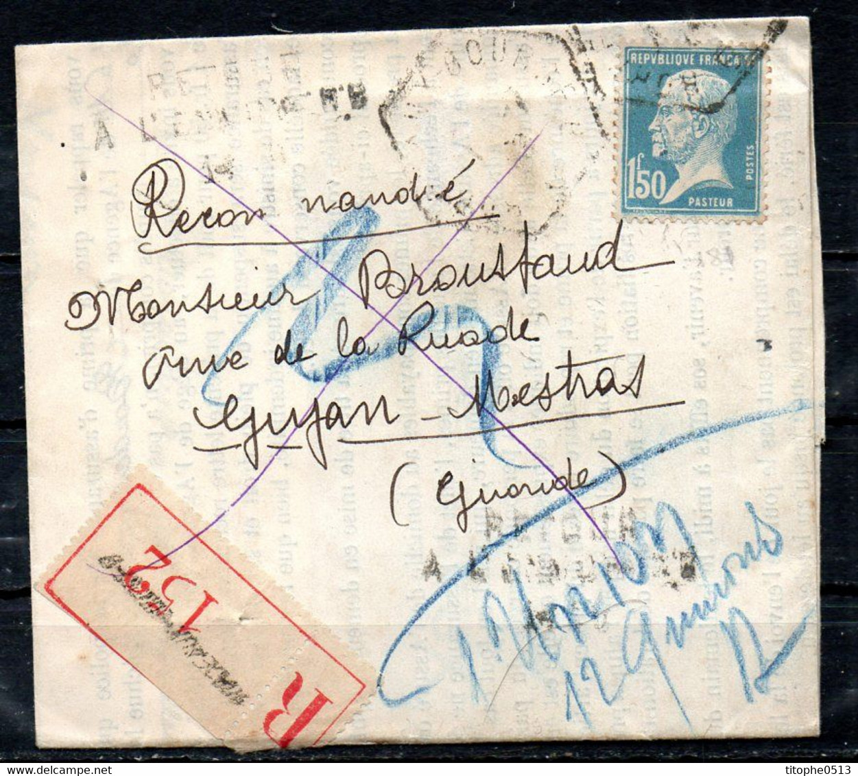 FRANCE. Enveloppe De 1932. Retour à L'envoyeur. Oblitération : Bordeaux. - Lettres & Documents