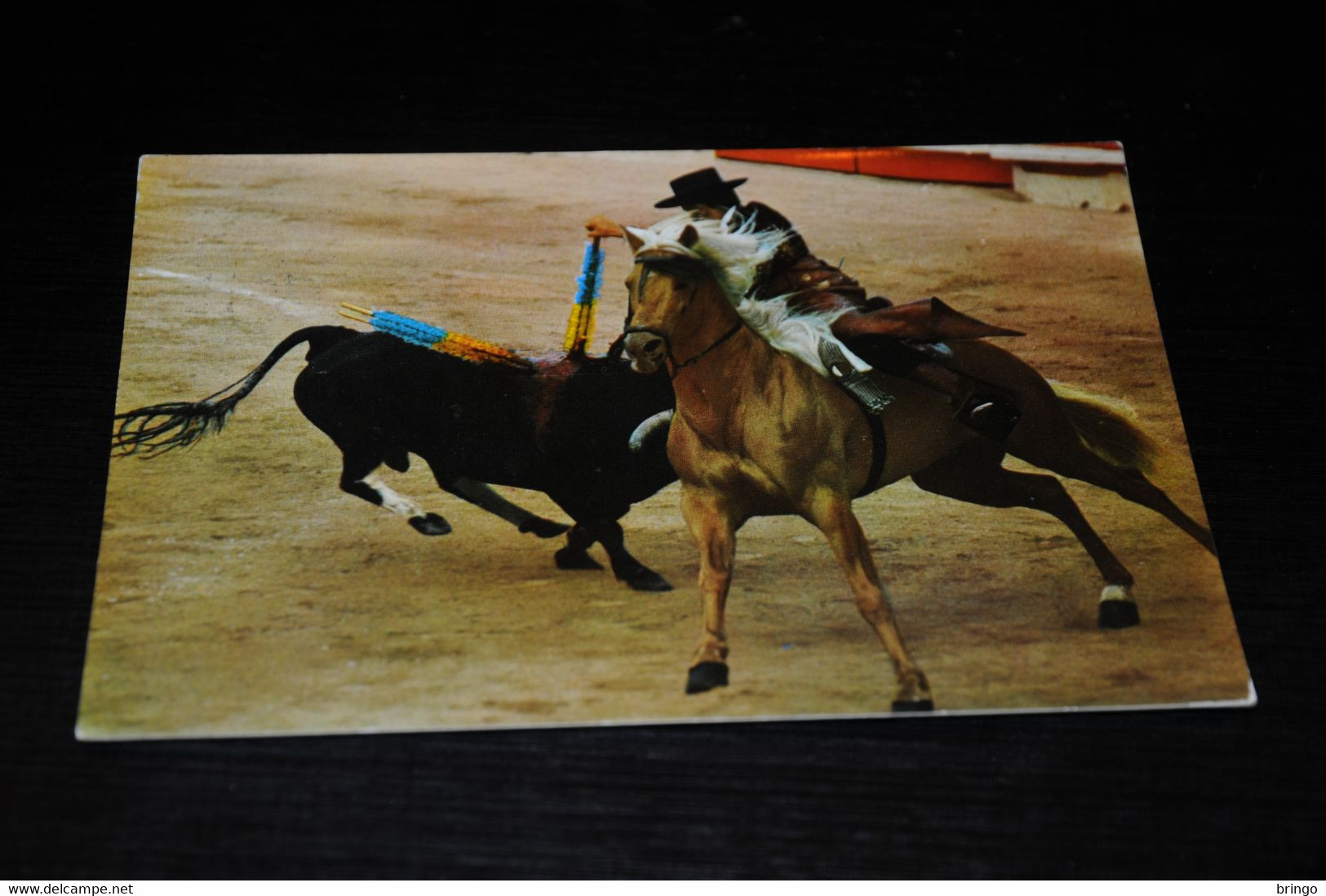 39387-CORRIDA DE TOROS, REJONEADOR, BARCELONA, / HORSE, HORSES, PFERDE, CHEVAUX, CABALLOS, CAVALLI - Bull