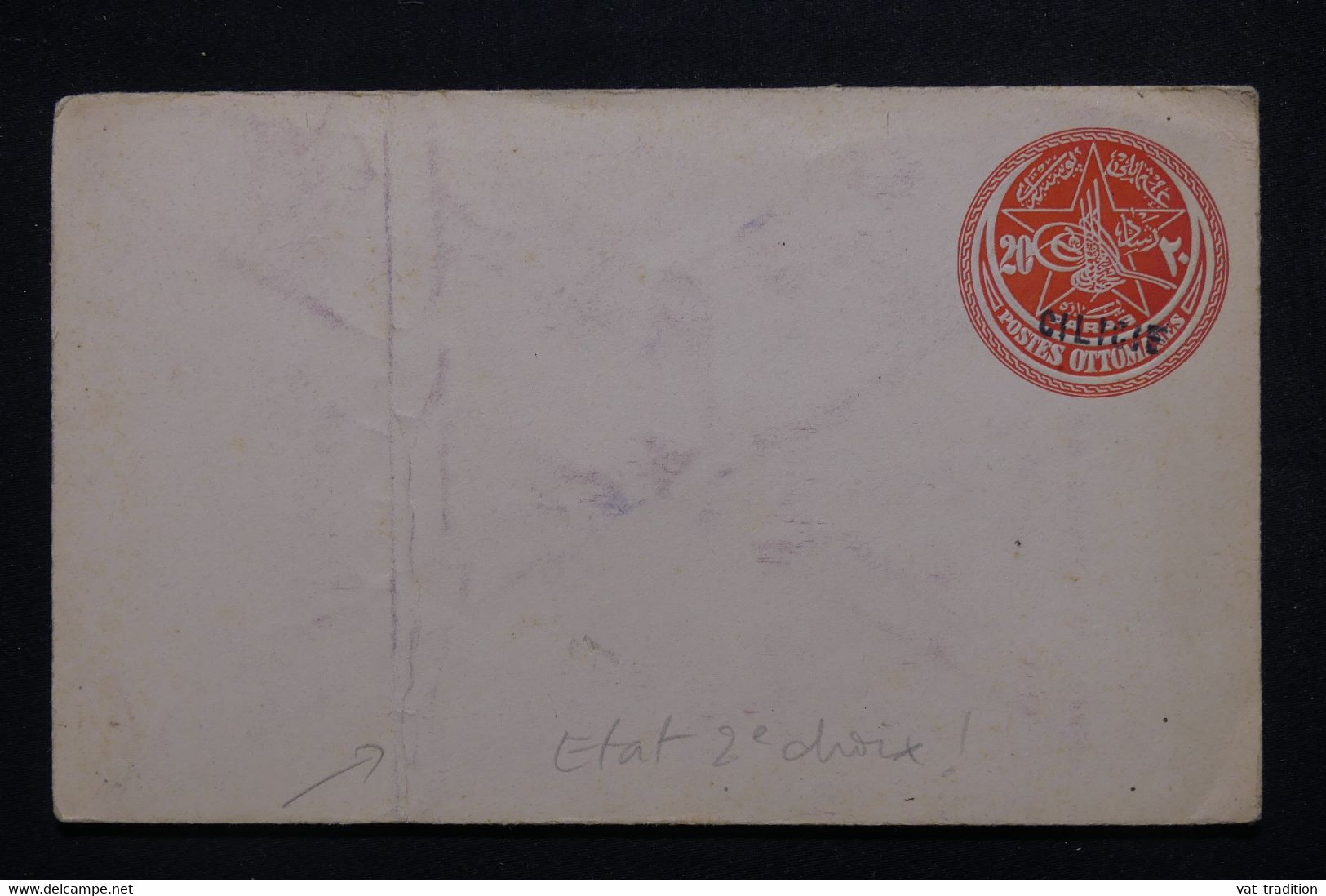 CILICIE - Entier Postal De L'Empire Ottoman (enveloppe ) Surchargé Cilicie, Non Circulé, état Moyen - L 114944 - Covers & Documents
