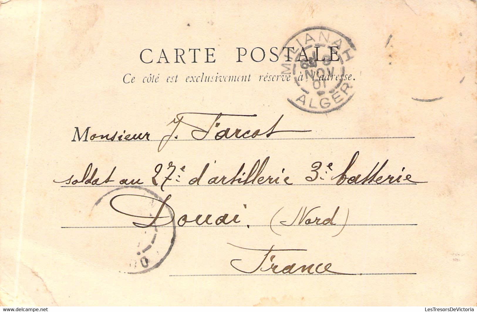 Alger Ville Haute - Entrée D'une Zaouia - Correspondance Datée Du 8 Novembre 1901 - Dos Non Divisé - Carte Précurseur - Algiers