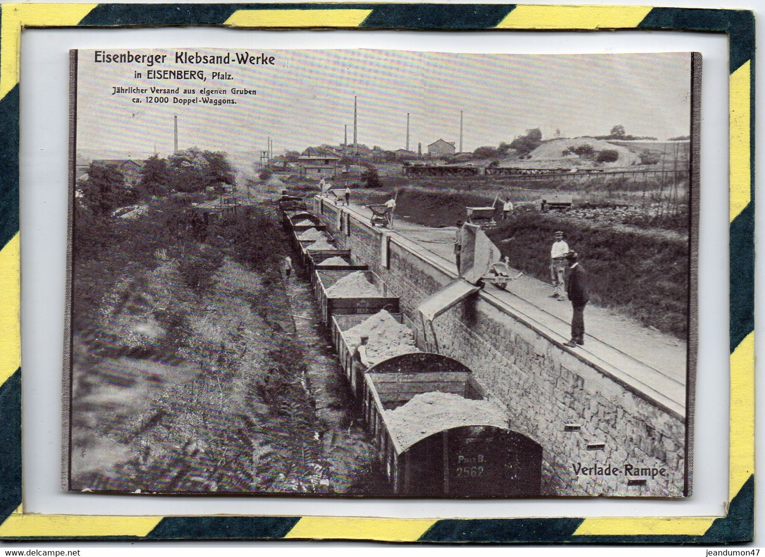 EISENBERGER KLEBSAND-WERKE IN EISENBERG, PFLAZ. JÄHRLICHER VERSAND AUS ELGENEN GRUBEN .../...A IDENTIFIER - Eisenberg