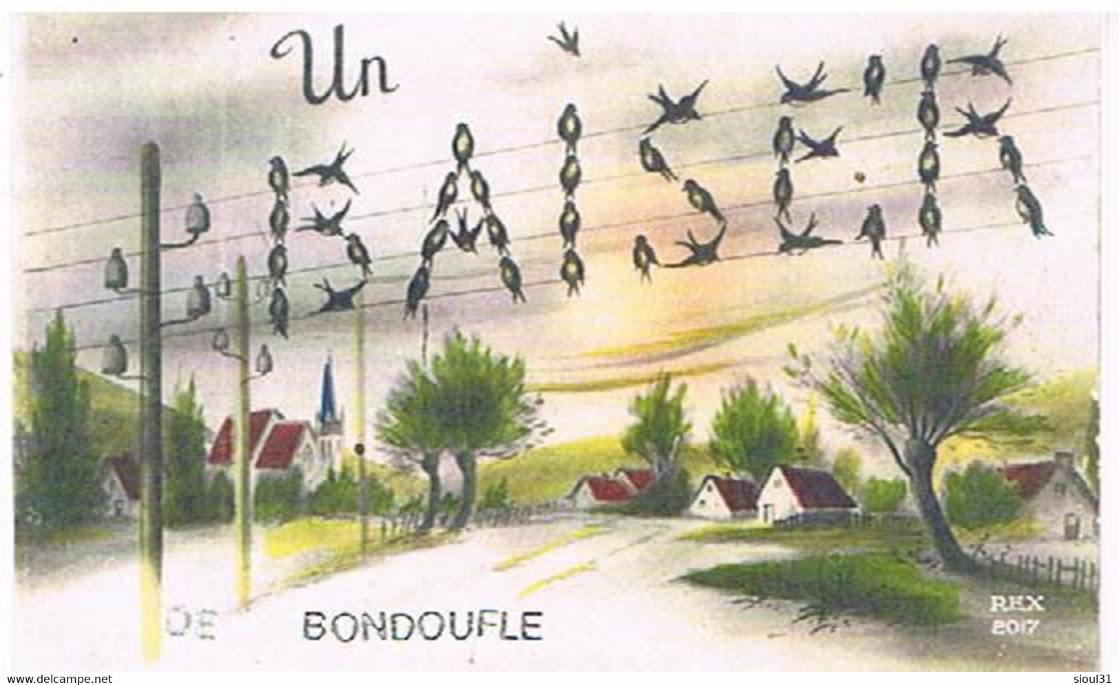 91 UN BAISER     DE   BONDOUFLE   CPM  TBE   478 - Bondoufle