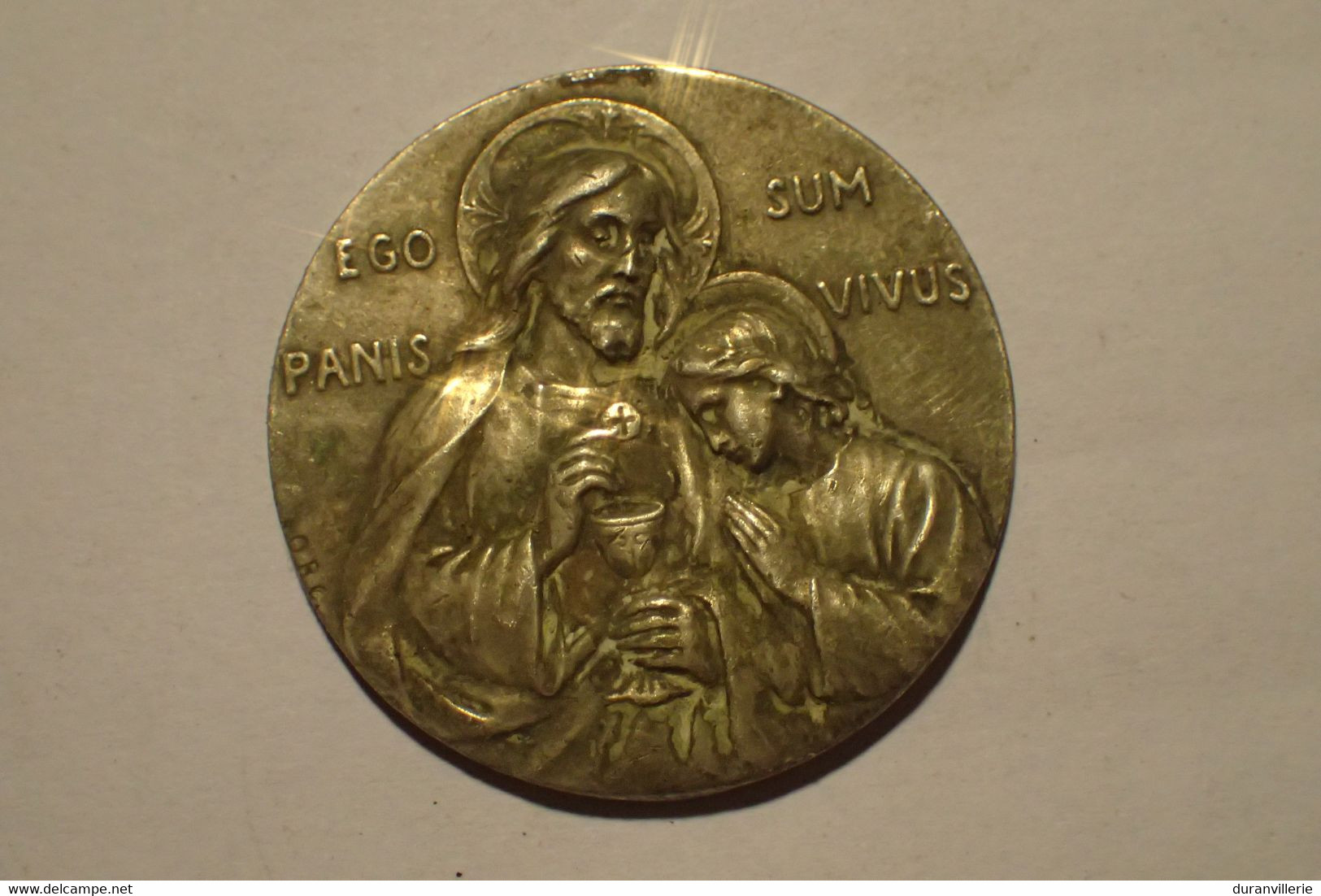 Médaille Religieuse Argent. EGO SUM PANIS VIVUS. - Otros & Sin Clasificación