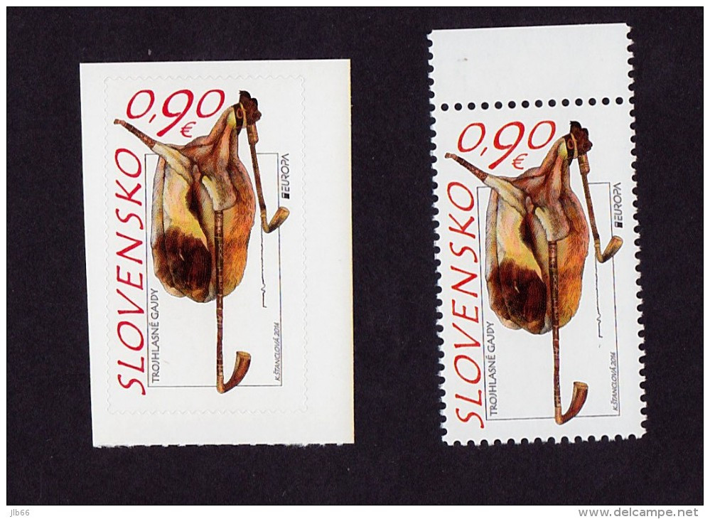 Europa 2014 Slovaquie Slovakia  Neuf Dentelé Et Non Dentelé Auto-collant - Unused Stamps