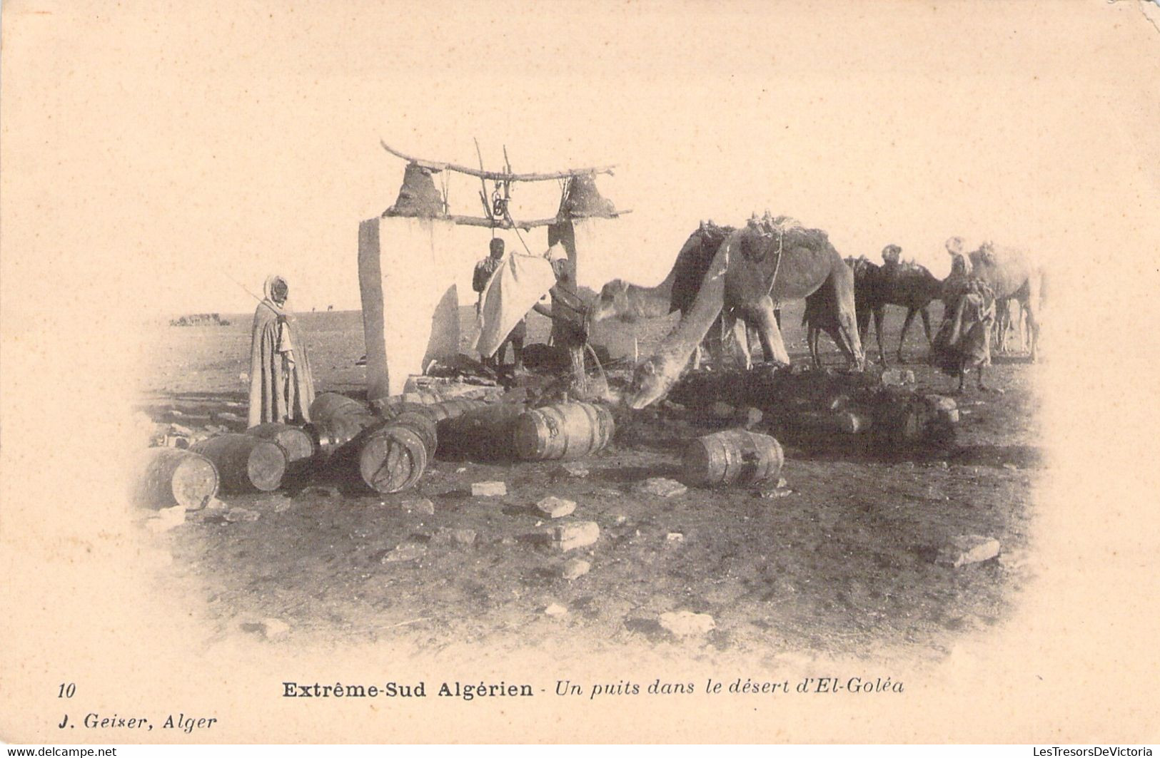 CPA Geiser 10 - Extrem Sud Algérien - Un Puits Dans Le Désert D'el Goléa - Animé - Escenas & Tipos