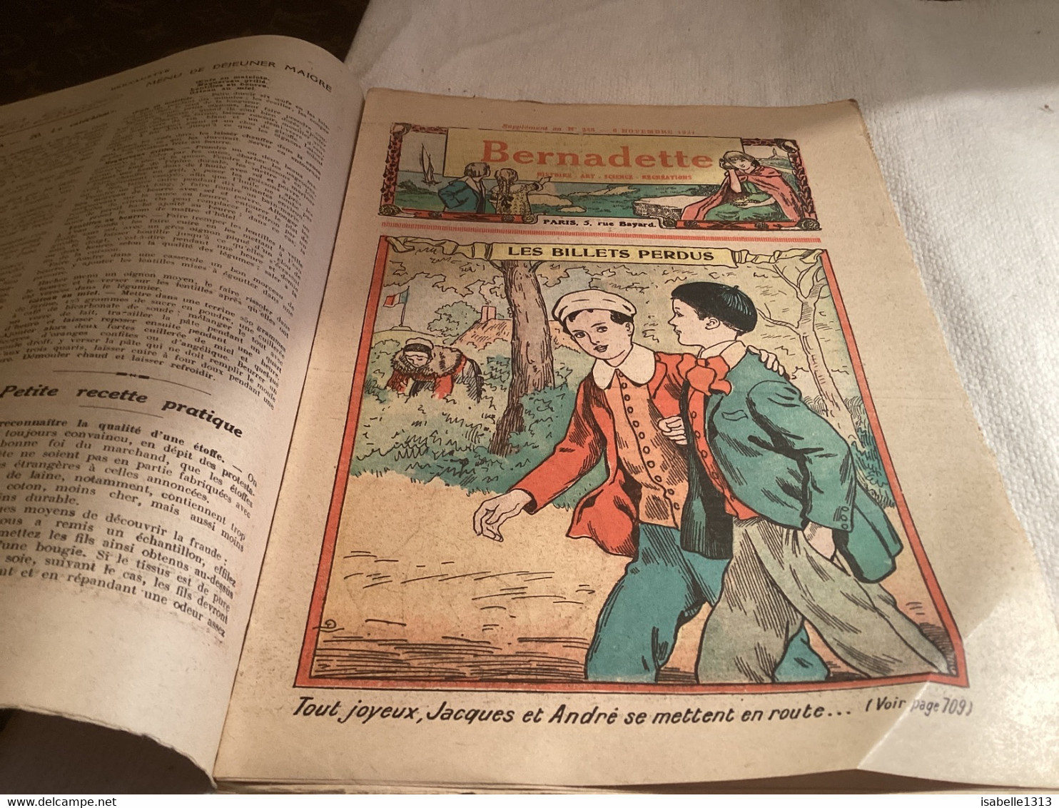 Bernadette Revue Hebdomadaire Illustrée 1927 La Question à Maman Les Billets Perdus - Bernadette