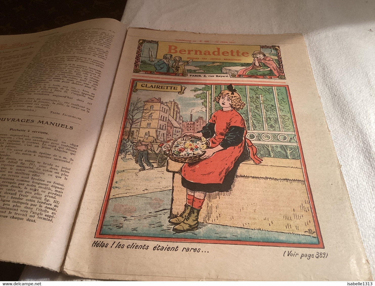 Bernadette Revue Hebdomadaire Illustrée 1927  Donnez Nous Notre Pain Quotidien Clairette - Bernadette