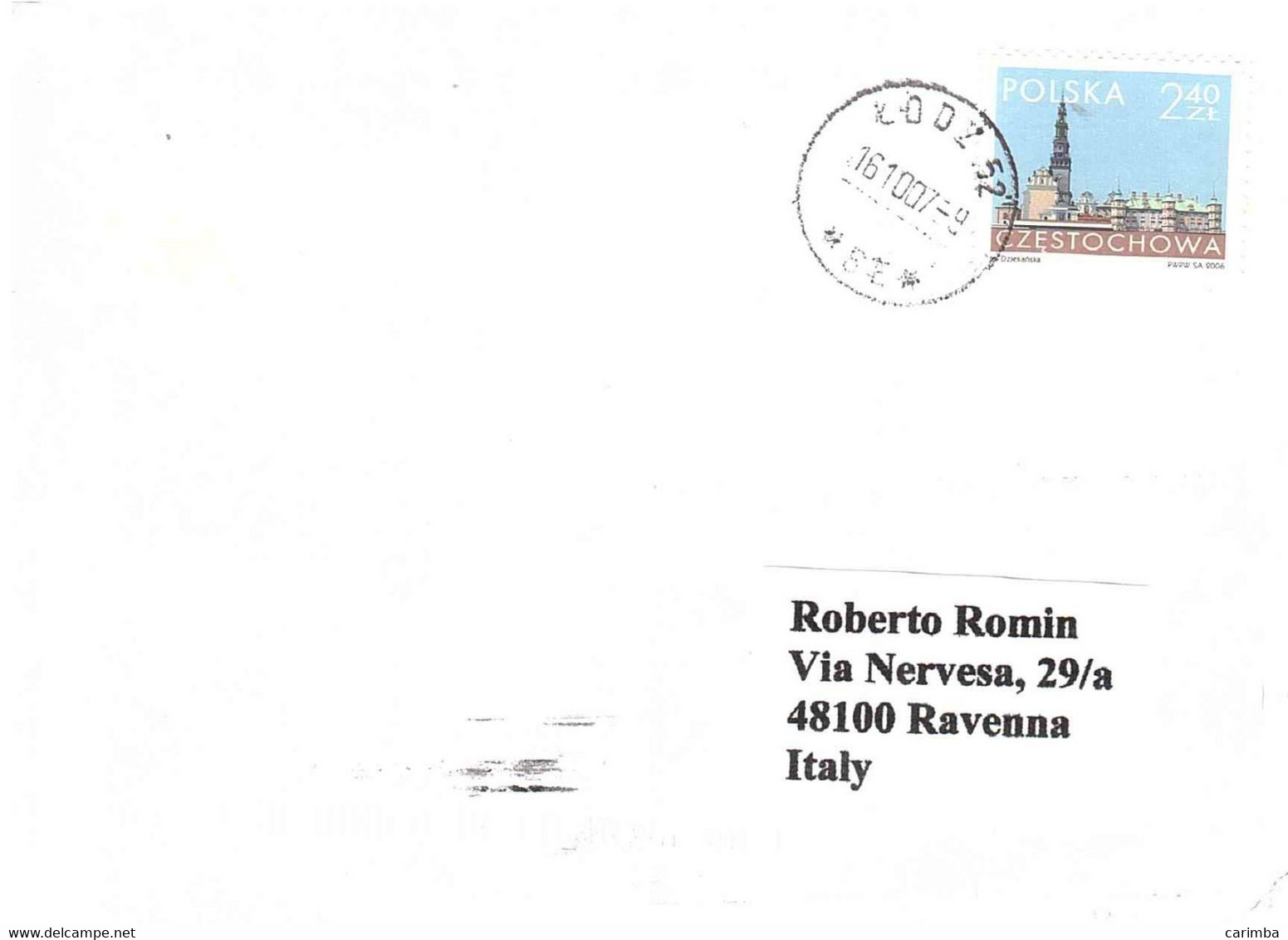 2006 LETTERA PER ITALIA - Storia Postale