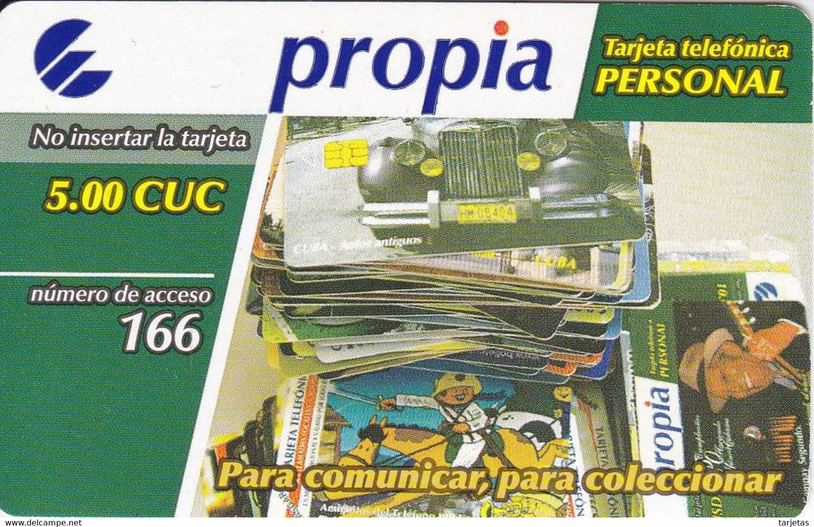 PRD-026 TARJETA DE CUBA PROPIA DE 5CUC PARA COLECCIONAR - Cuba