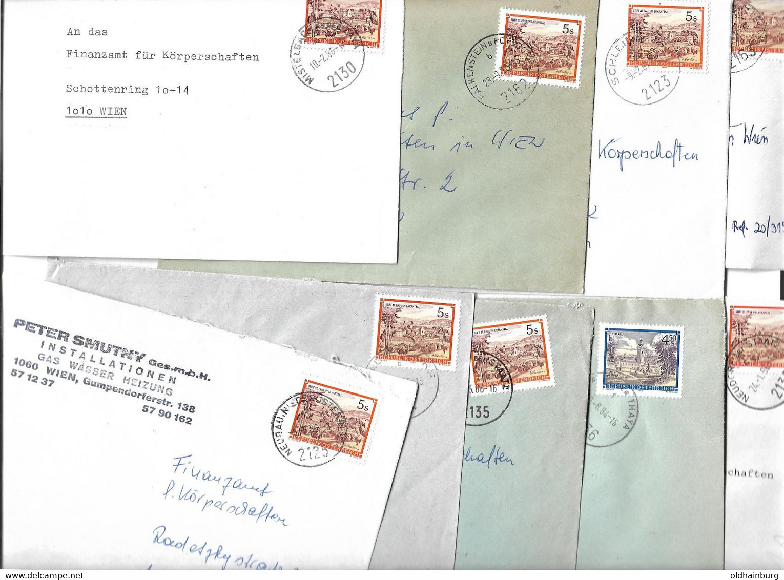 2005p: PLZ- Sammler Bezirk Mistelbach & Laa An Der Thaya 8 Belege - Mistelbach