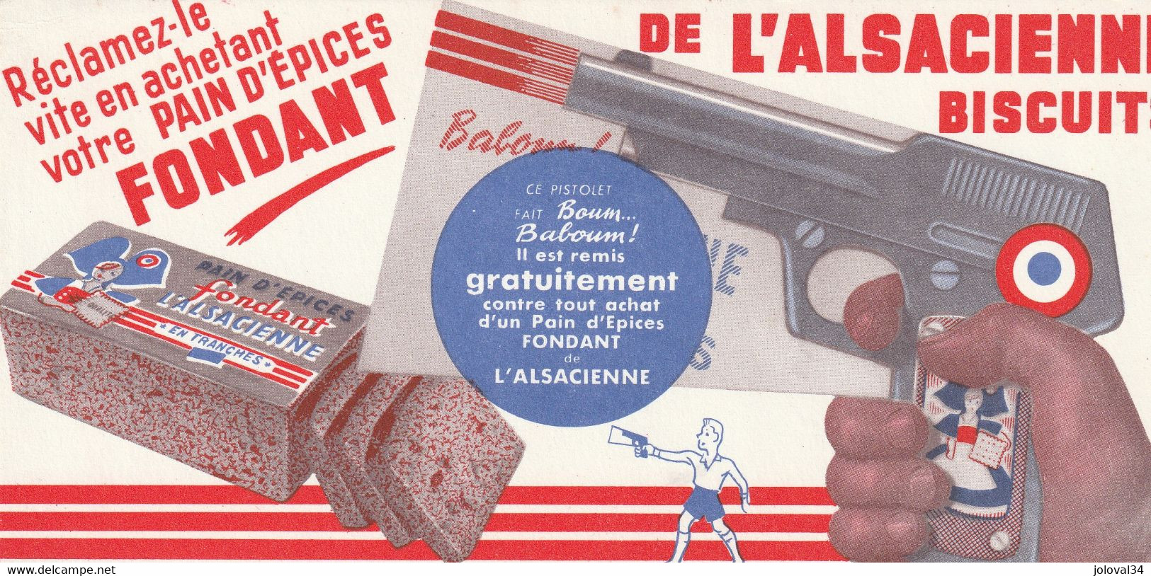 Buvard  - Pain D' épices De L' ALSACIENNE Biscuits - Révolver - Peperkoeken