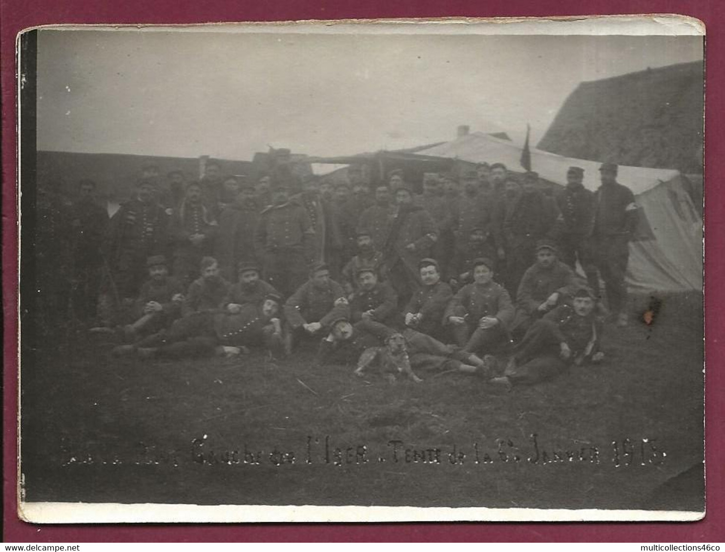 240122 - PHOTO  BELGIQUE Rive Gauche De L'Yser Tente De La 6e 1915 Militaria GUERRE 1914 18 WW1 - Alveringem