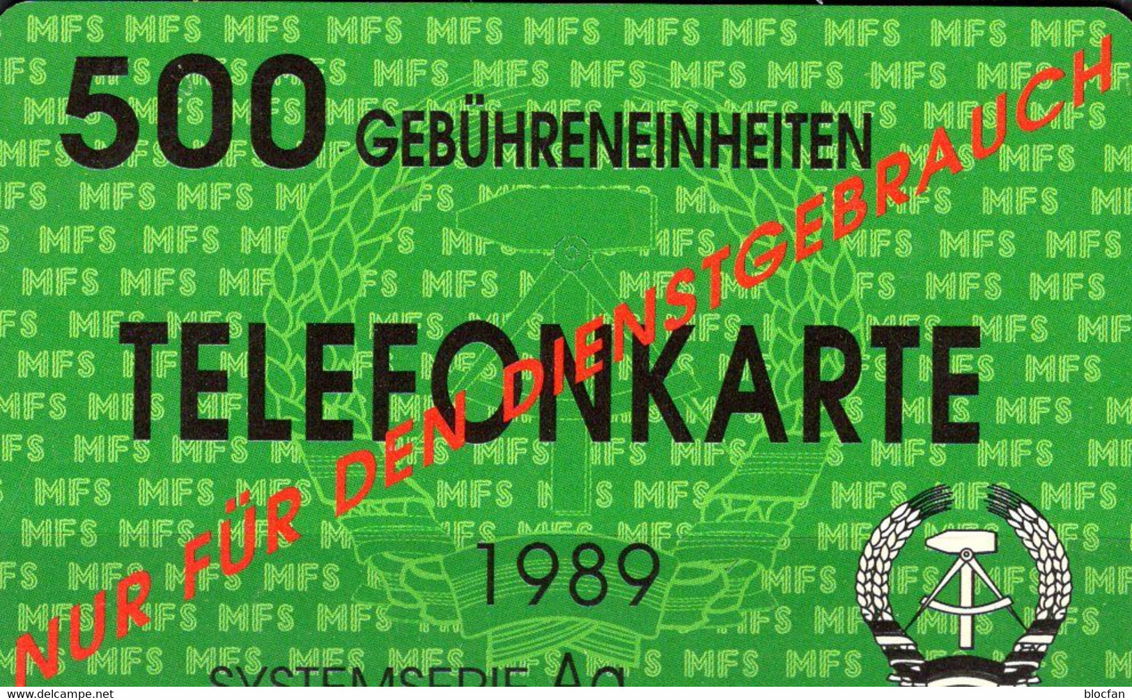 32 Jahre Mauerfall 1989 1.DDR TK Aa/89 ** 20€ ZKD Telefonkarte Für Den Dienstgebrauch Tor Gate Telecard Deutschland - A Identificar