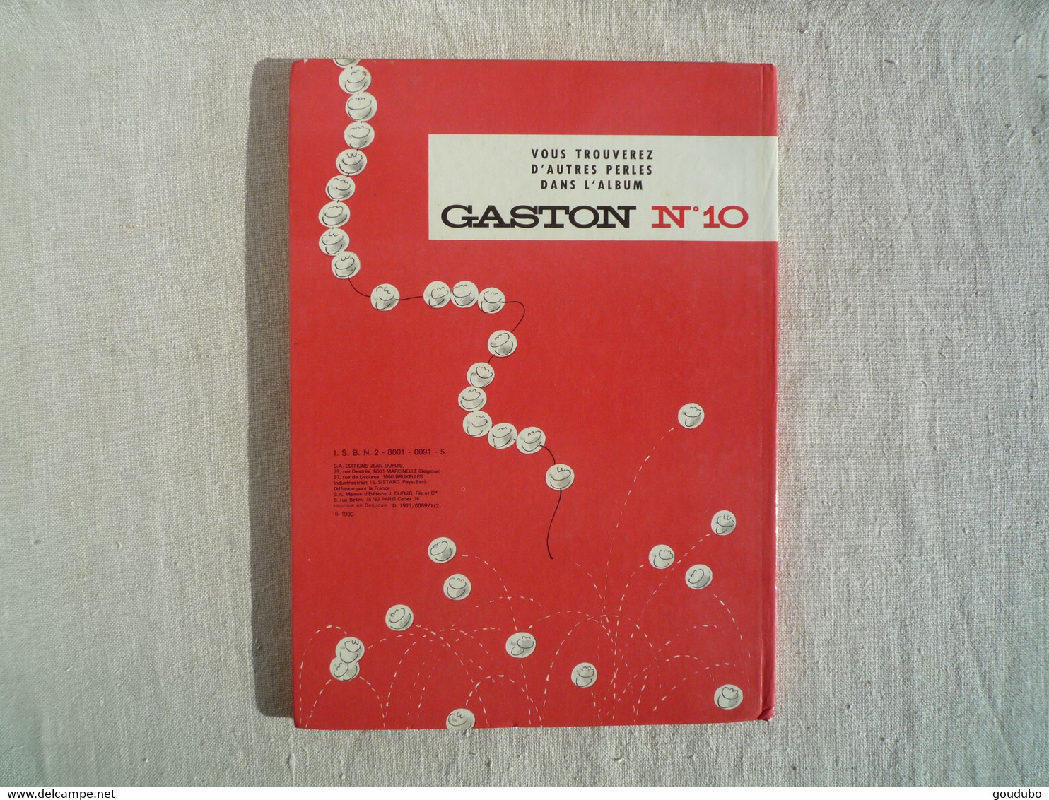 Le cas Lagaffe Gaston 9 Franquin Dupuis 1977.