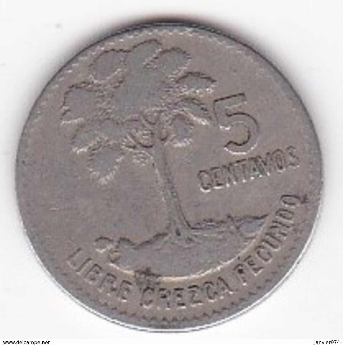 Guatemala 5 Centavos 1968, En Cupronickel,  KM# 266 - Guatemala