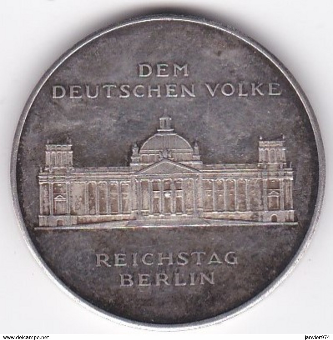 Médaille En Argent , BUNDESTAG BONN - REICHSTAG BERLIN - Autres & Non Classés