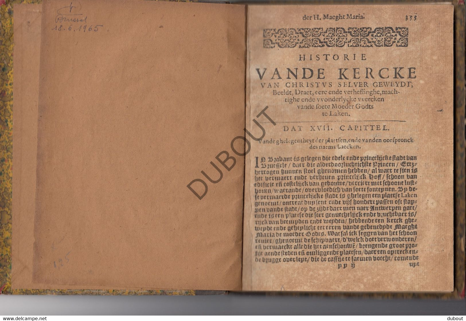 LAKEN - Historie Vande Kercke van Chtistus Selver Geweydt - 1623 (V744)