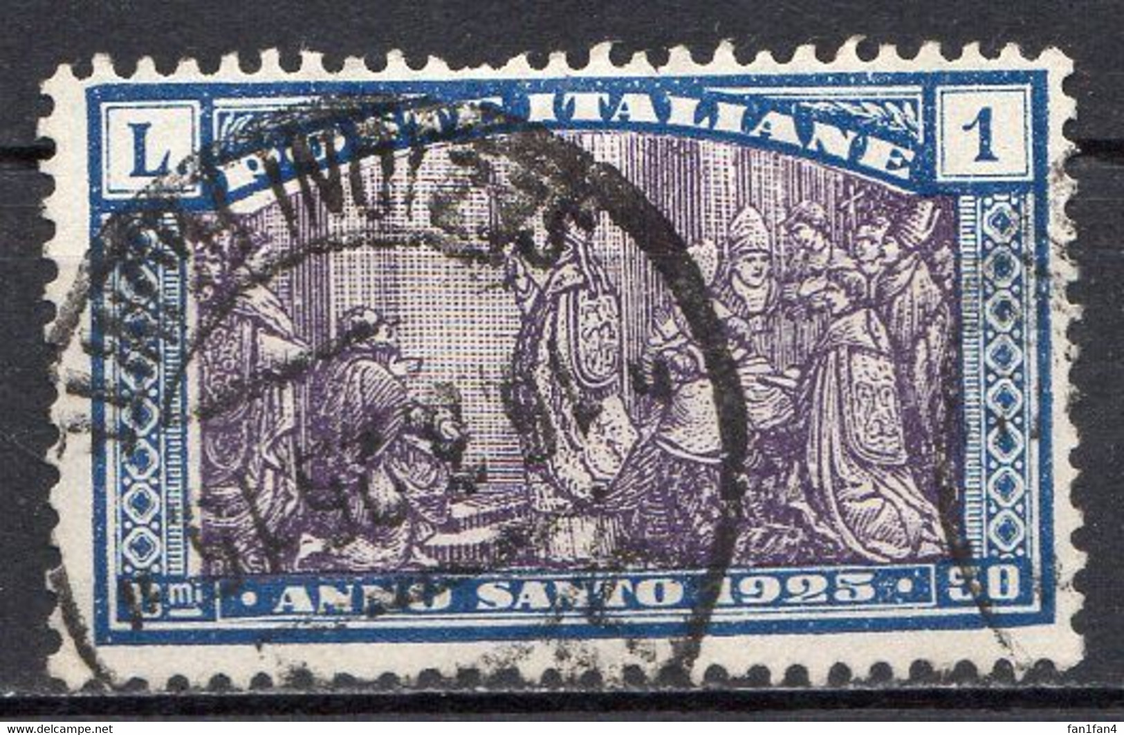 ITALIE (Royaume) - 1924 - N° 167 - 1 L. + 50 C. Bleu Et Violet-brun - (Commémoratifs De L'Année Sainte 1925) - Afgestempeld