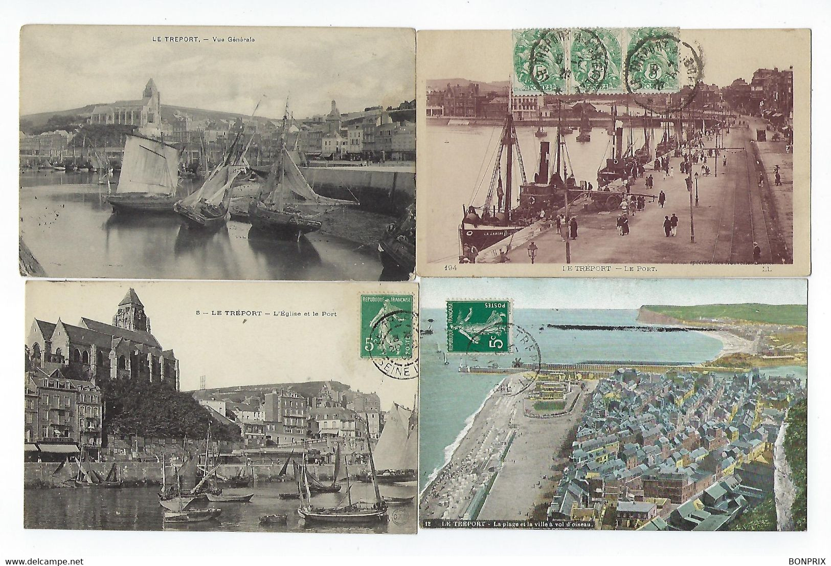 FRANCE - 7 CARTES - LE TREPORT - 1909 / 1912 - Le Treport