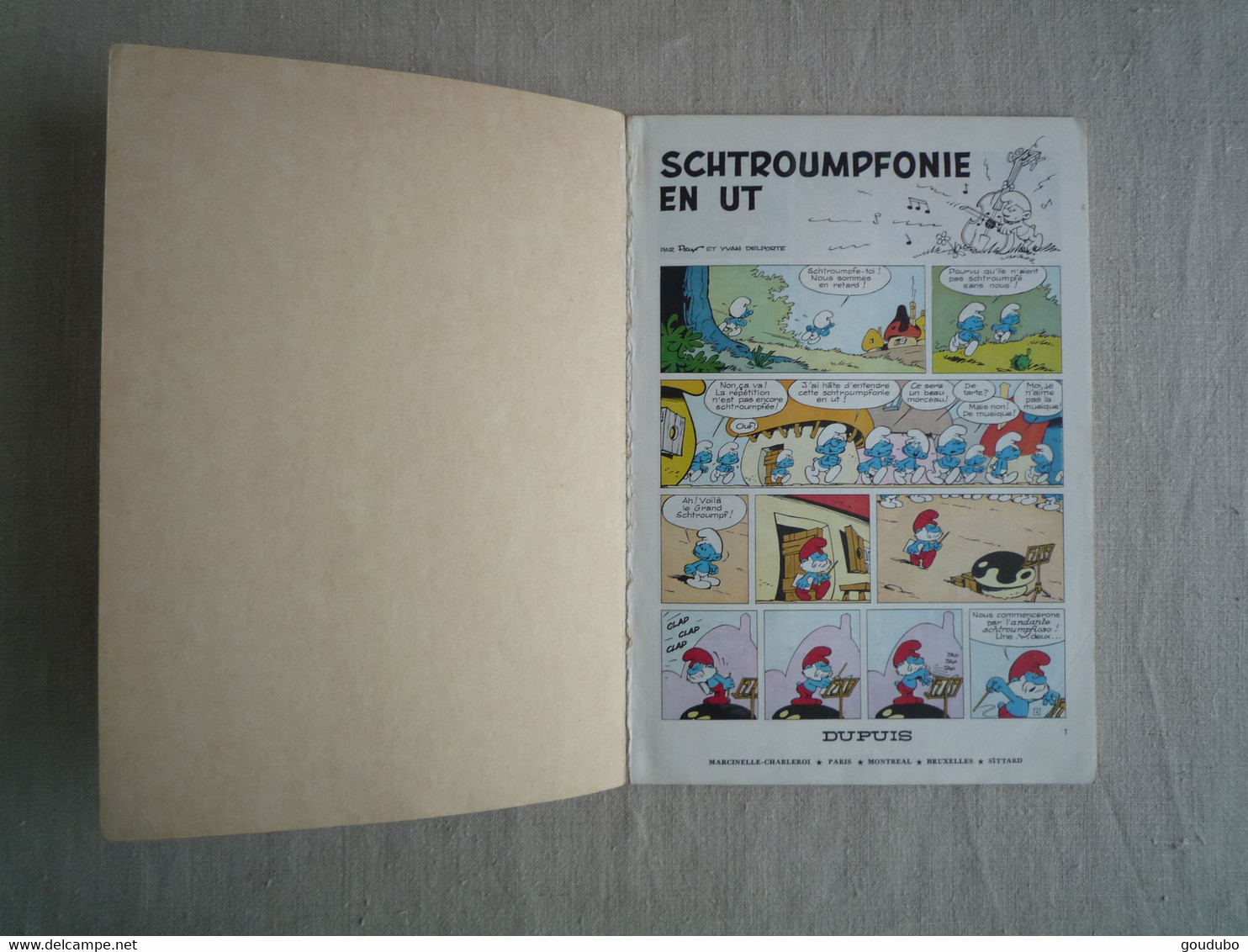 Schtroumpfonie En UT 2 Histoires De Schtroumpfs Par Peyo Dupuis 1972 Offert Par Total. - Schtroumpfs, Les