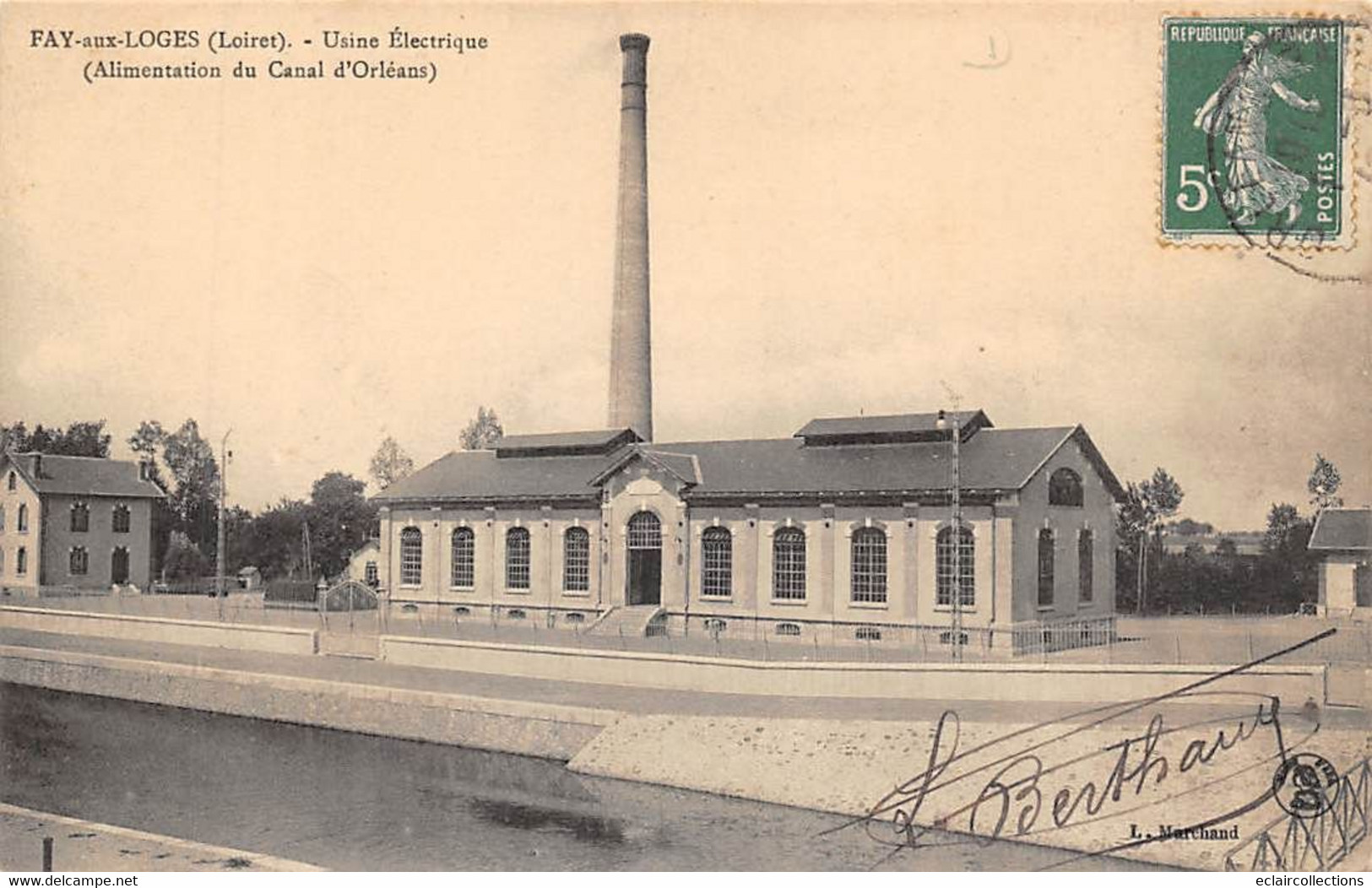 Fay-aux-Loges      45      Usine électrique Pour La L'alimentation Du Canal  -    (voir Scan) - Otros & Sin Clasificación