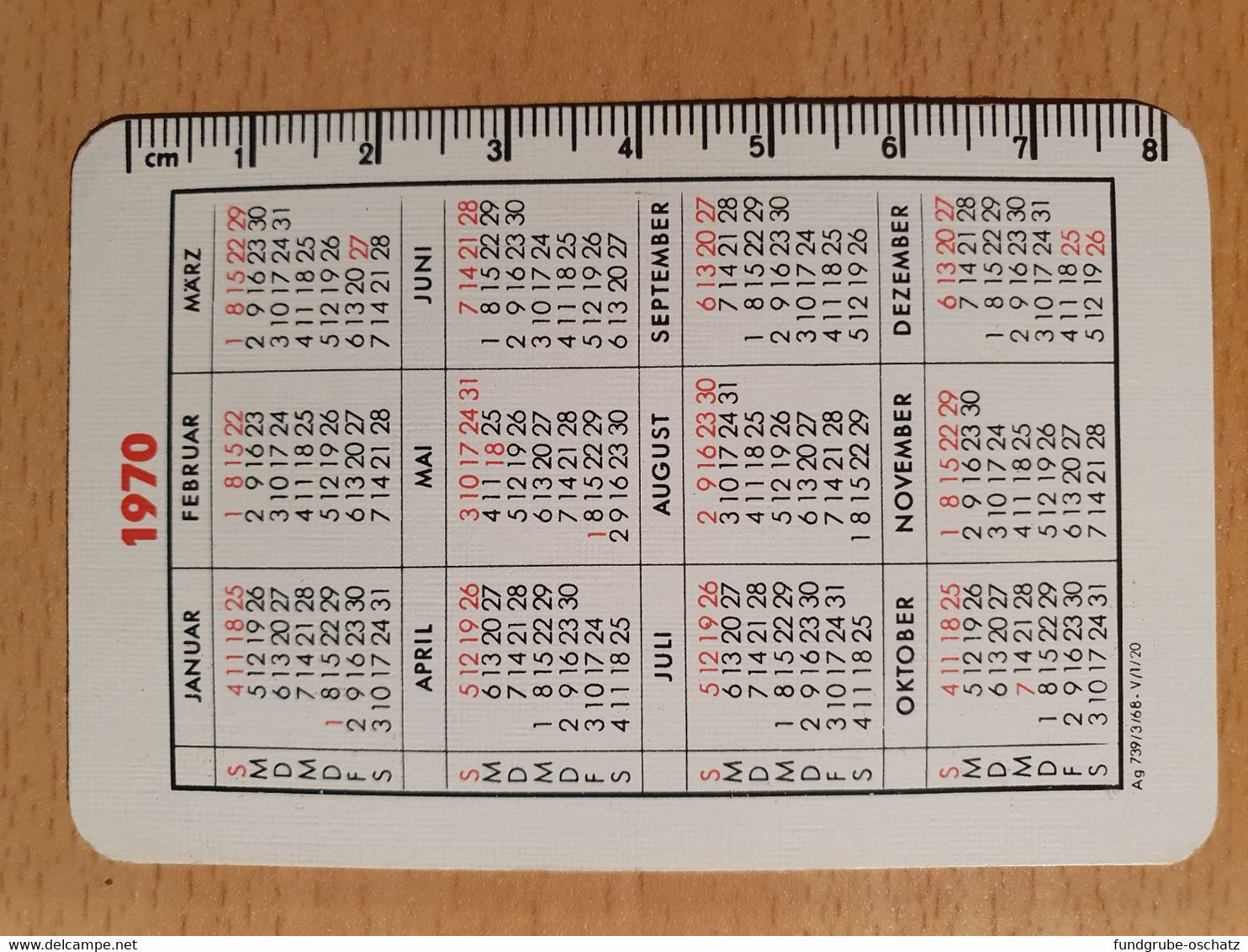 Pocket Calendar Taschenkalender DDR East Germany Interflug 1970 - Petit Format : 1961-70