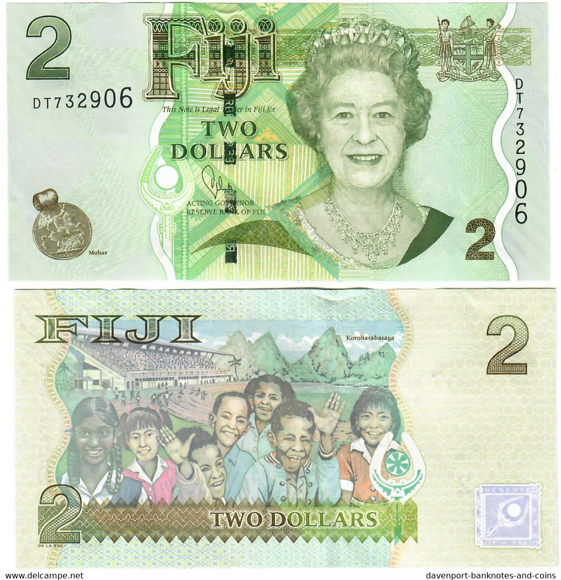 Fiji 2 Dollars 2007 (2011) UNC - Fidji