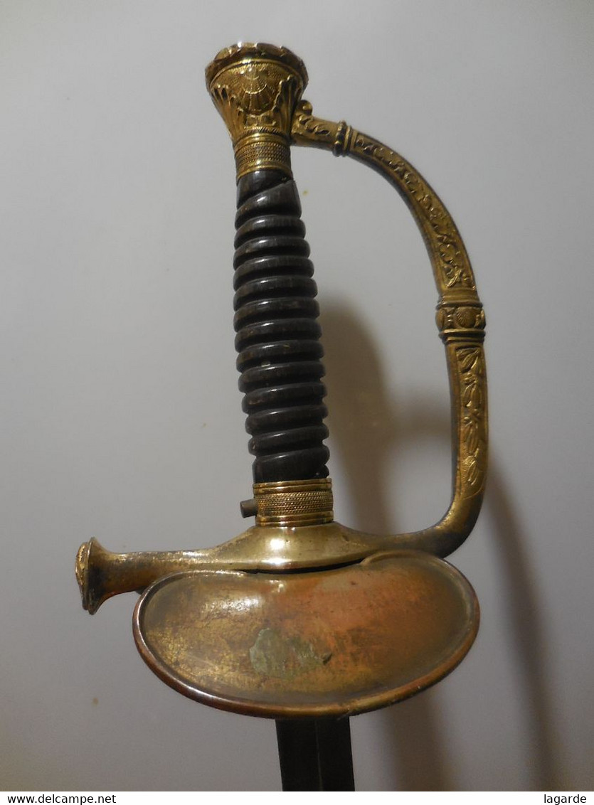 EPEE  D'OFFICIER   MEDECIN - MILITAIRE DE LA MARINE  1870 - Armas Blancas