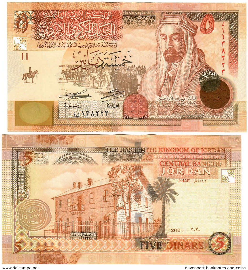 Jordan 5 Dinars 2020 UNC - Jordan