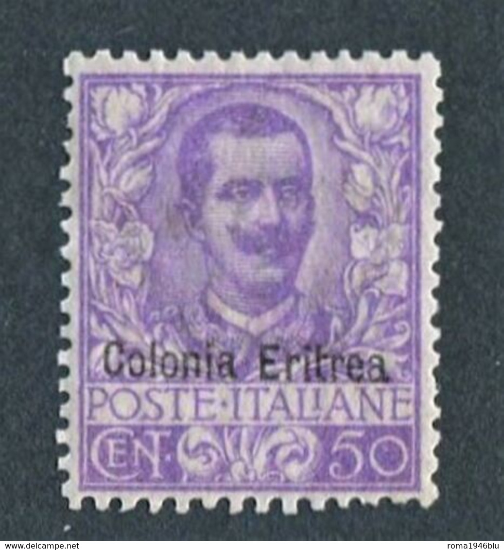 ERITREA 1903 FLOREALE 50 C. ** MNH LUSSO OTTIMAMENTE CENTRATO CERT. DIENA - Eritrea