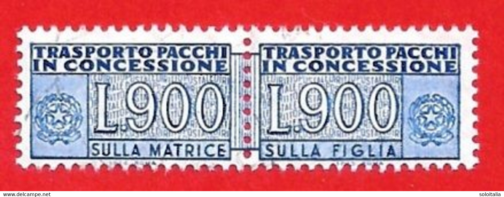 1946/81 (21) Pacchi In Concessione Filigrana Stelle IV Lire 900 - Usato - Colis-concession