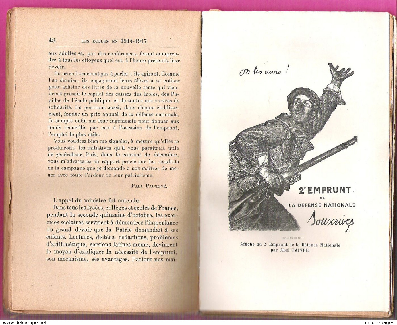 Les Ecoles En 1792 Et En 1914 Livre Patriotique De Louis Lumet "Pour La Patrie" Illustrations Pleine Page D'Abel Faivre - War 1914-18