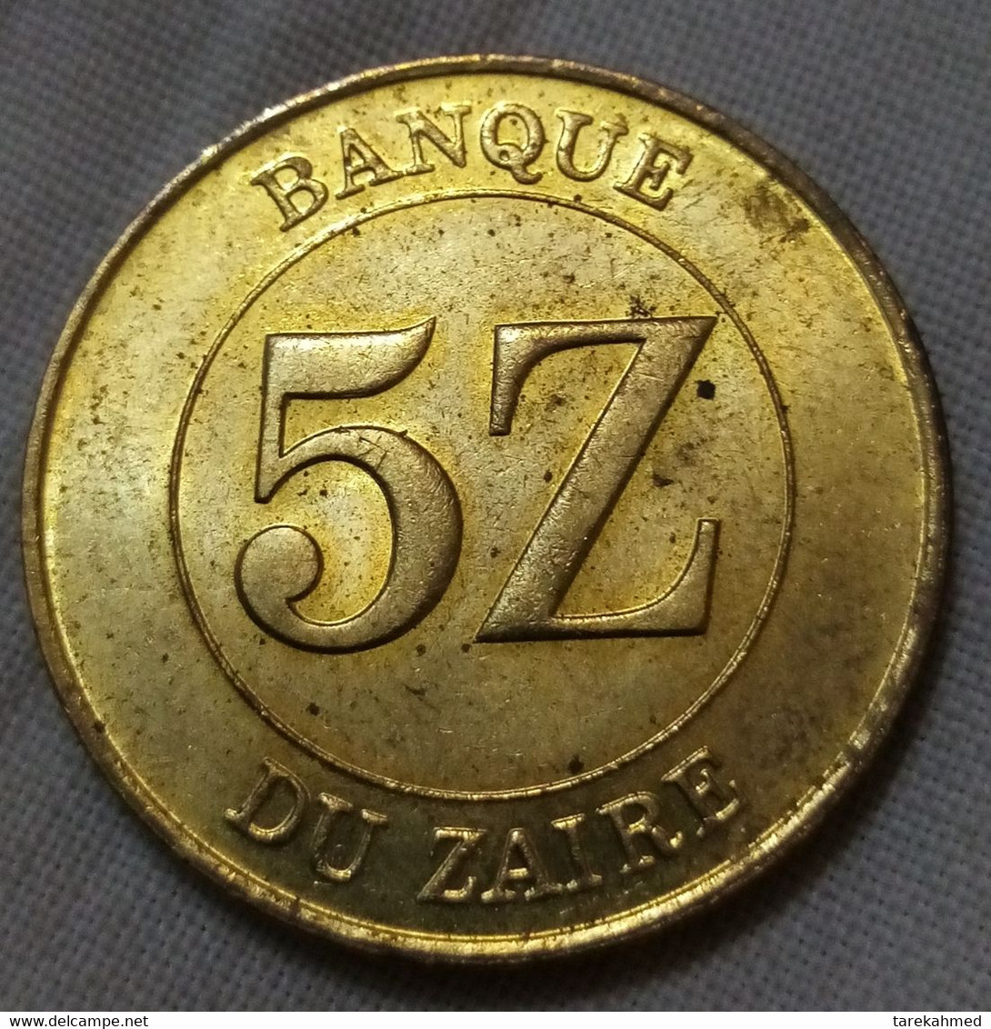 ZAIRE - 5 ZAIRES , 1987 - Mobutu -UNC , KM 14 , Agouz - Zaire (1971-97)