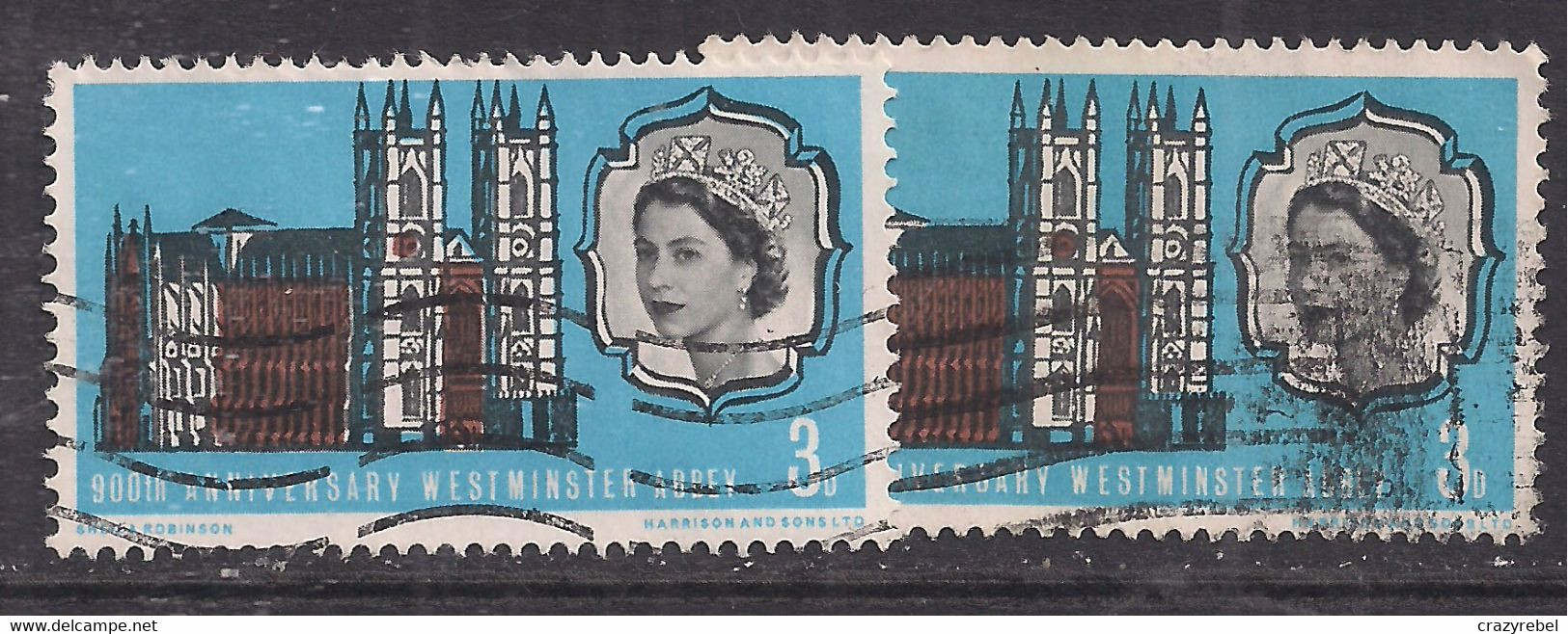 GB 1966 QE2 3d Anniv. Westminster Abbey Error Colour Shift SG 687 ( D1313 ) - Abarten & Kuriositäten