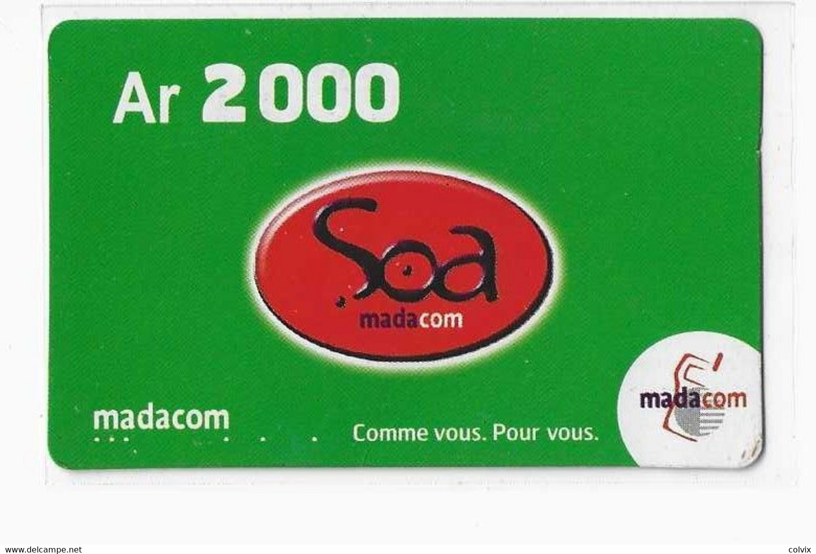 MADAGASCAR RECHARGE MADACOM SOA AR 2 000 - Madagascar