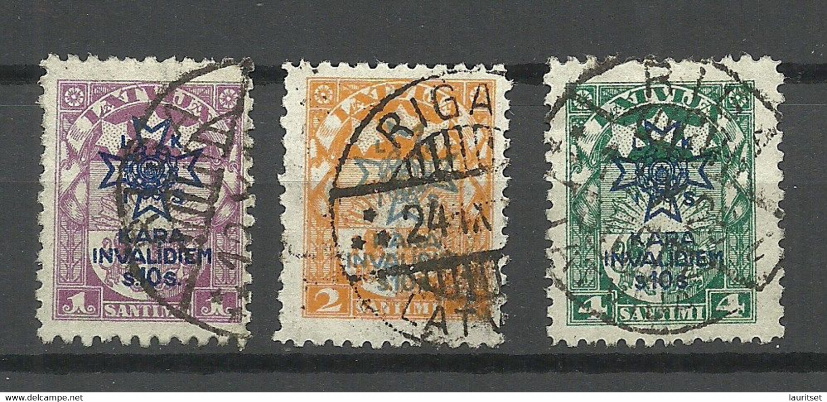 LETTLAND Latvia 1923 Michel 100 - 102 O - Latvia