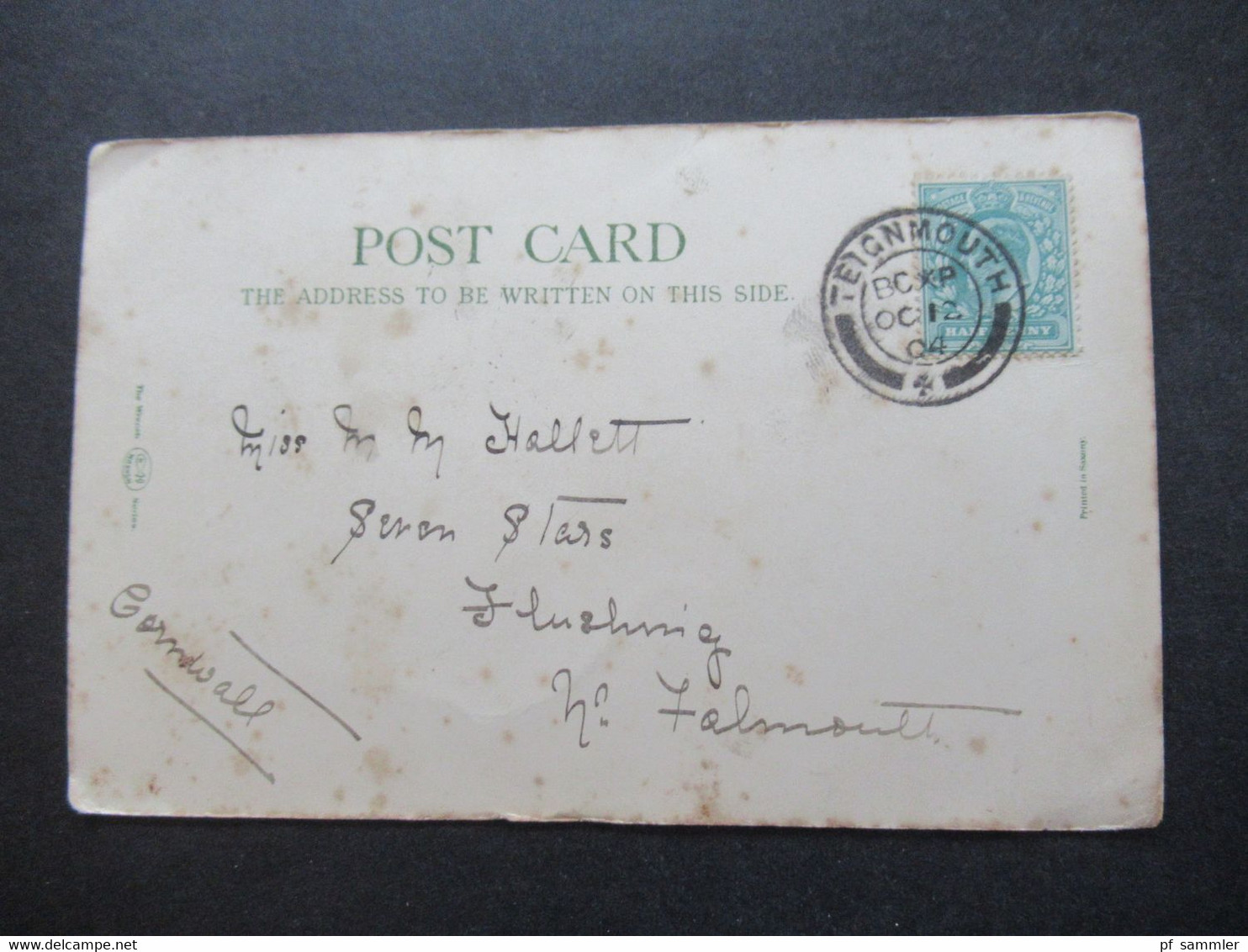 AK 1904 GB / Kolonie Palmenkletterer Toddy Drawers Stempel Teignmouth Nach Falmouth Cornwall Gesendet - Asien