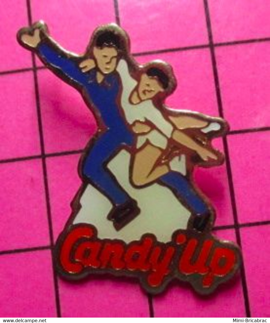 922 Pin's Pins / Beau Et Rare / THEME SPORTS / PATINAGE ARTISTIQUE YAOURT CANDY'UP JEUX OLYMPIQUES - Eiskunstlauf