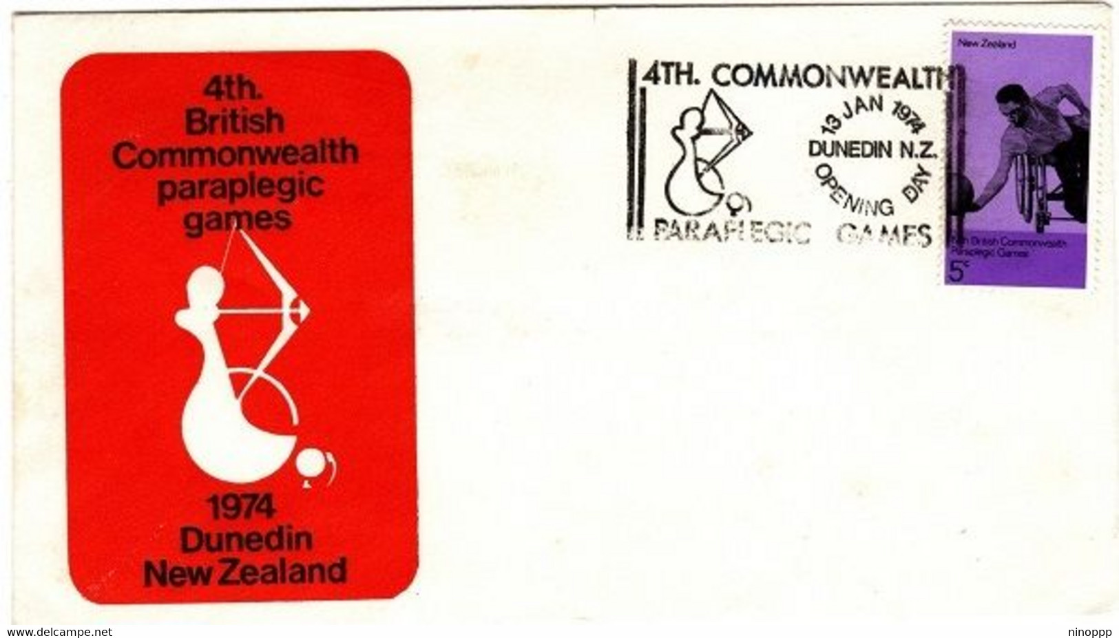 New Zealand  1974 4th Commonwealth Games Pictorial Postmark Cover - Briefe U. Dokumente