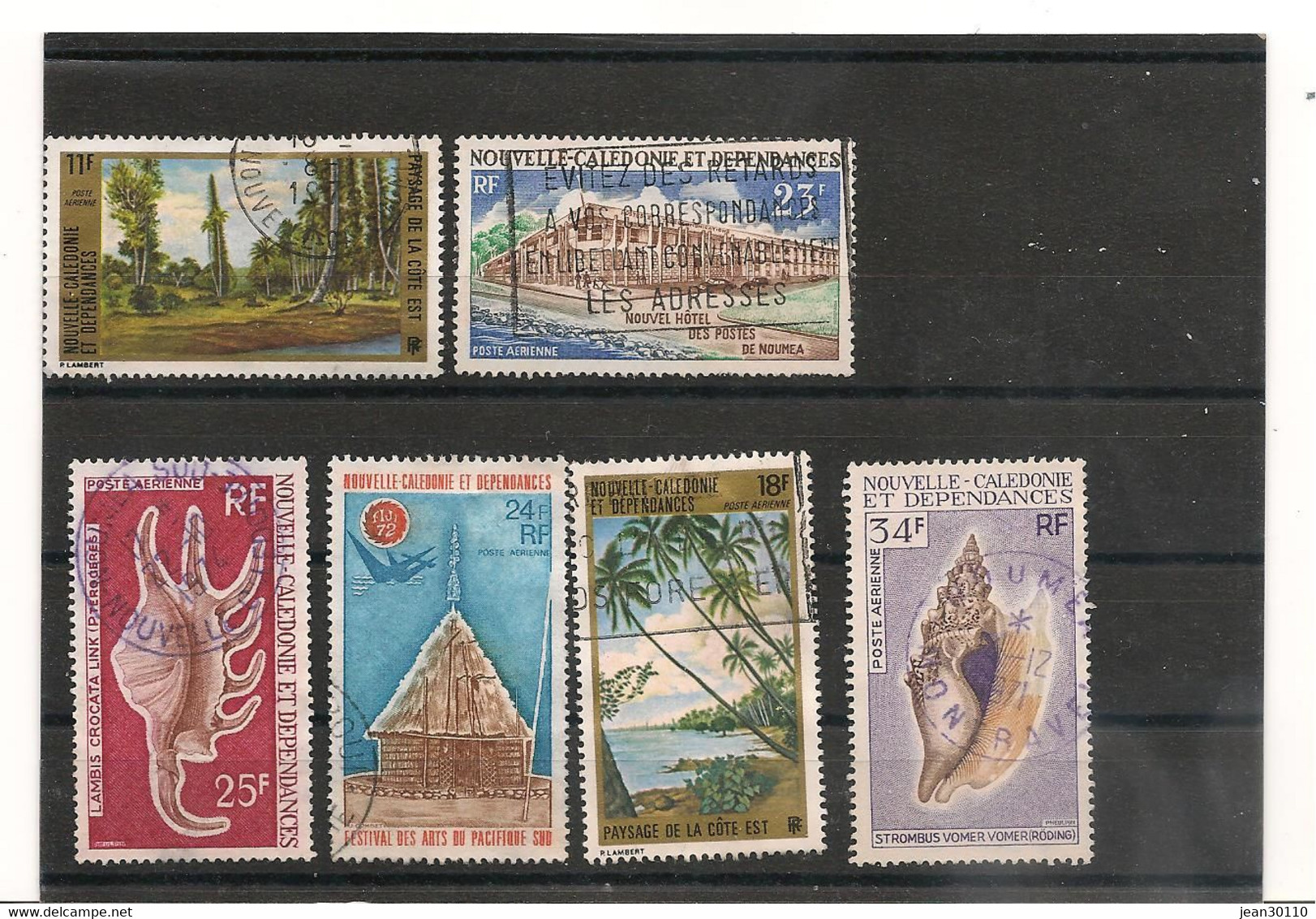 NOUVELLE CALÉDONIE ANNÉES 1970/72 P.A. N°Y/T : 115-129-132-134/36 Oblitérés - Used Stamps