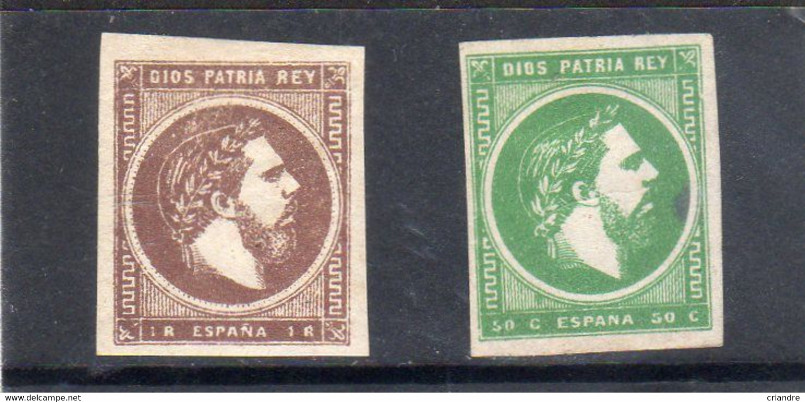 Espagne Carlistes N°3 , N°4 1874-75 - Carlistes
