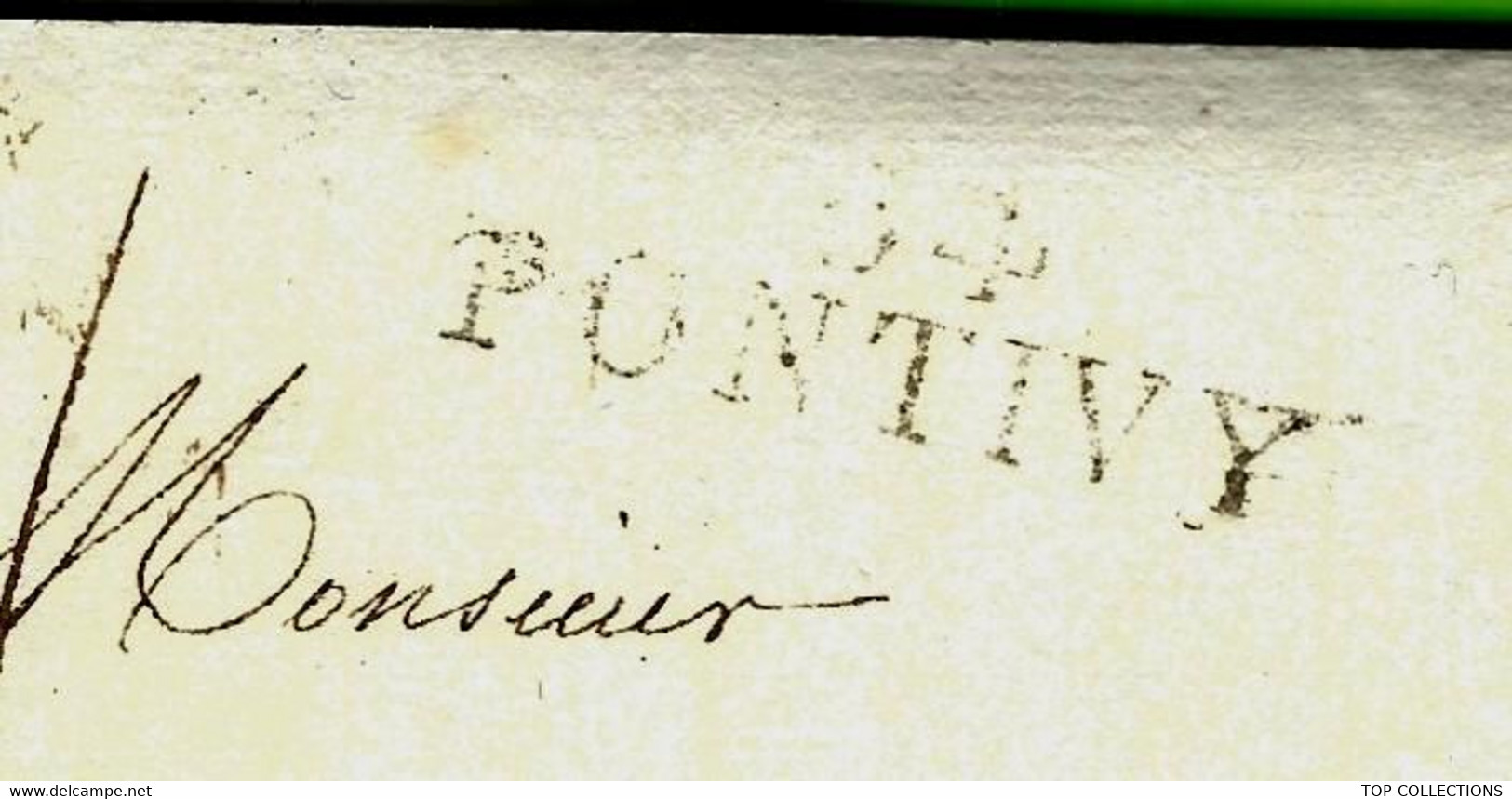 1819 De Pontivy  Morbihan RESTAURATION POLITIQUE CHAMBRE DES PAIRS EX MINISTRE DE L INTERIEUR Carré => Paillard Dubigeon - Documents Historiques