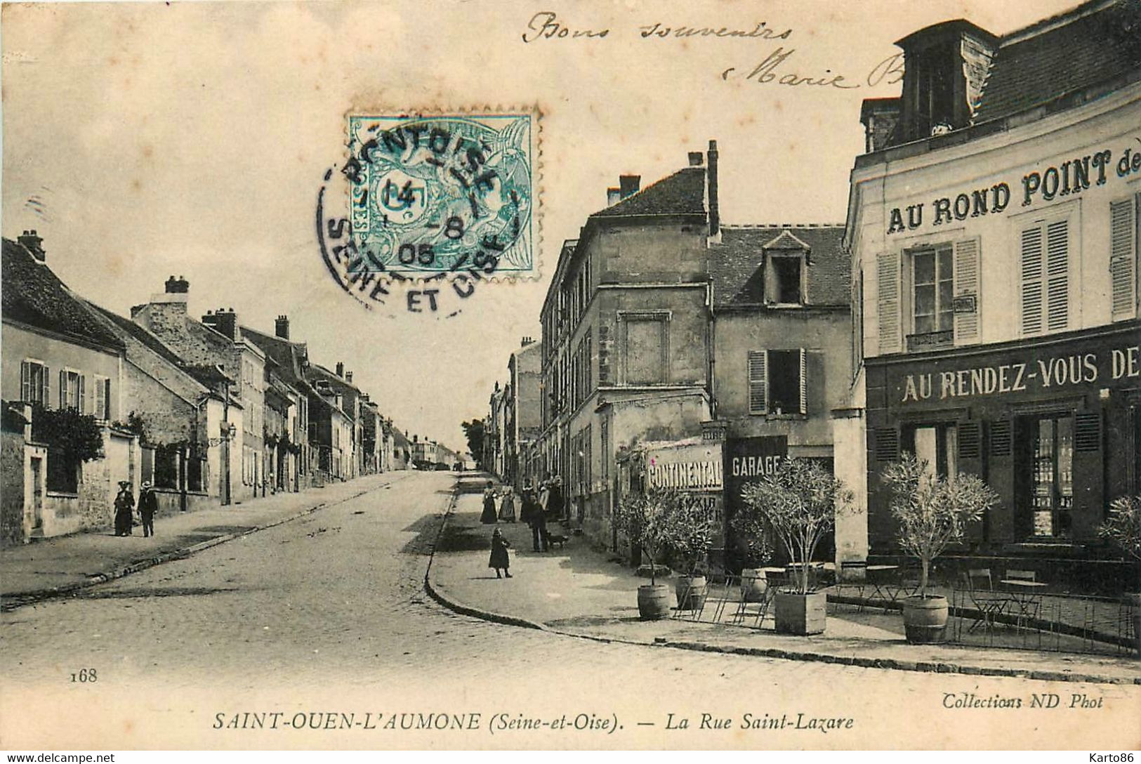 St Ouen L'aumone * La Rue St Lazare * Café Restaurant Au Rendez Vous - Saint-Ouen-l'Aumône