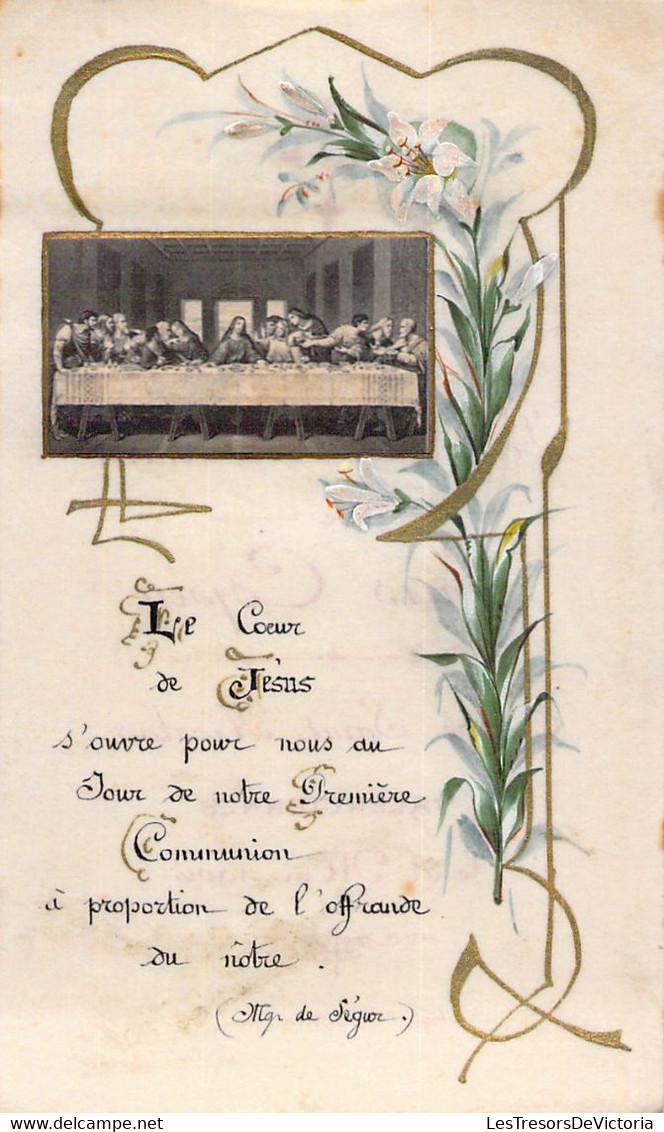 Souvenir De Premiere Communion - Image Pieuse - Louis Copin Eglise St Nicolas à Valenciennes - 31 Mai 1906 - Comunión Y Confirmación