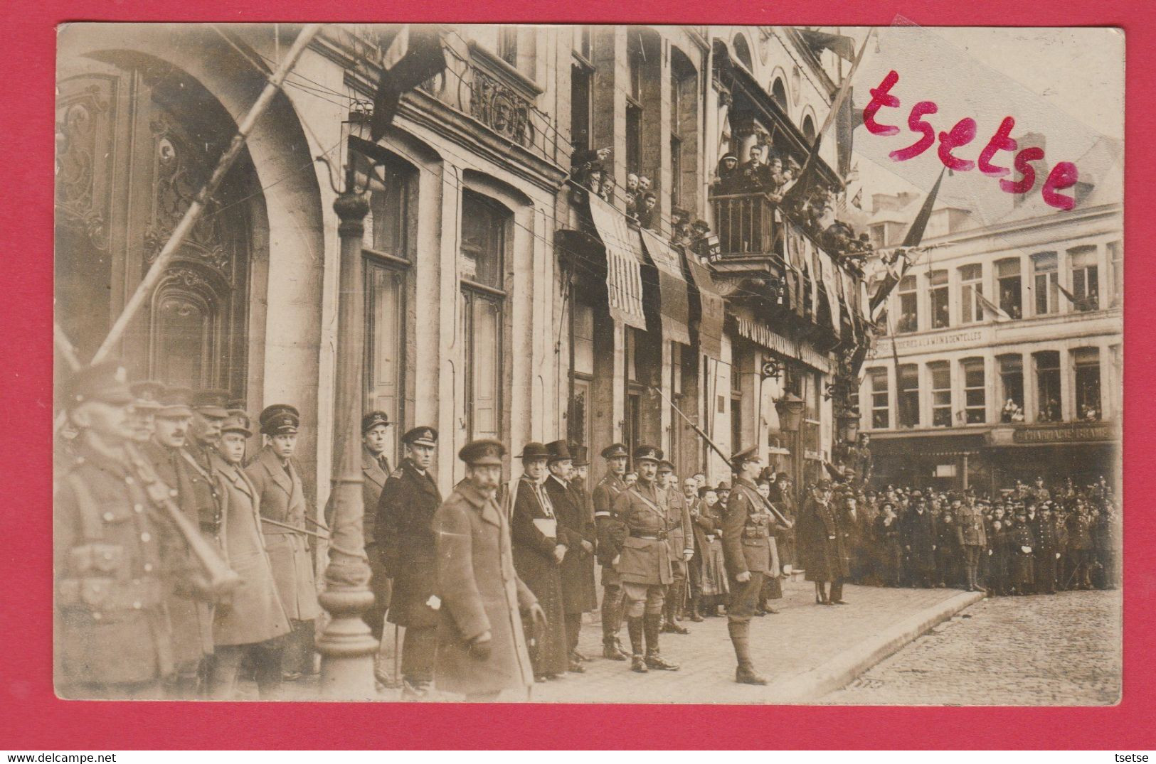 Tournai - Visite Du Roi Georges V En Décembre 1918 ( 2 )  - Carte Photo ( Voir Verso ) - Tournai