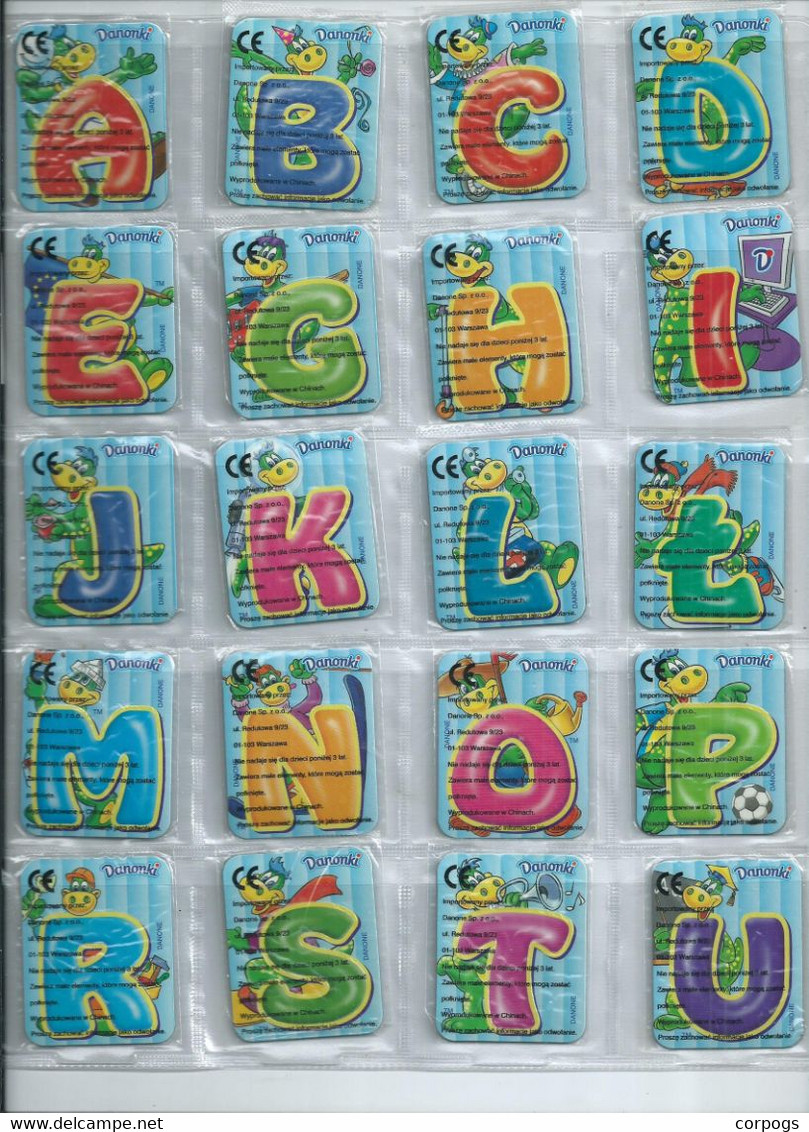 23 Different Danone Alphabet Animal Magneten Magnets Aimant From Polen Poland All In Original Seal - Letras & Cifras