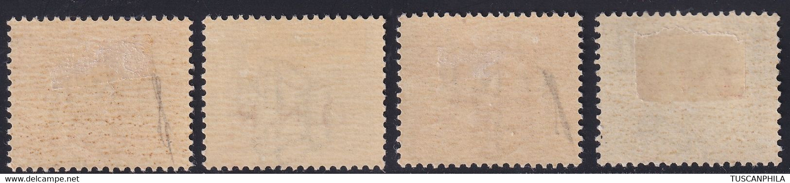 GNR 1944 Segnatasse Tir. Verona Serie Di 4 Valori Sass. 49 + 54/56 MH* Cv. 680 - Segnatasse