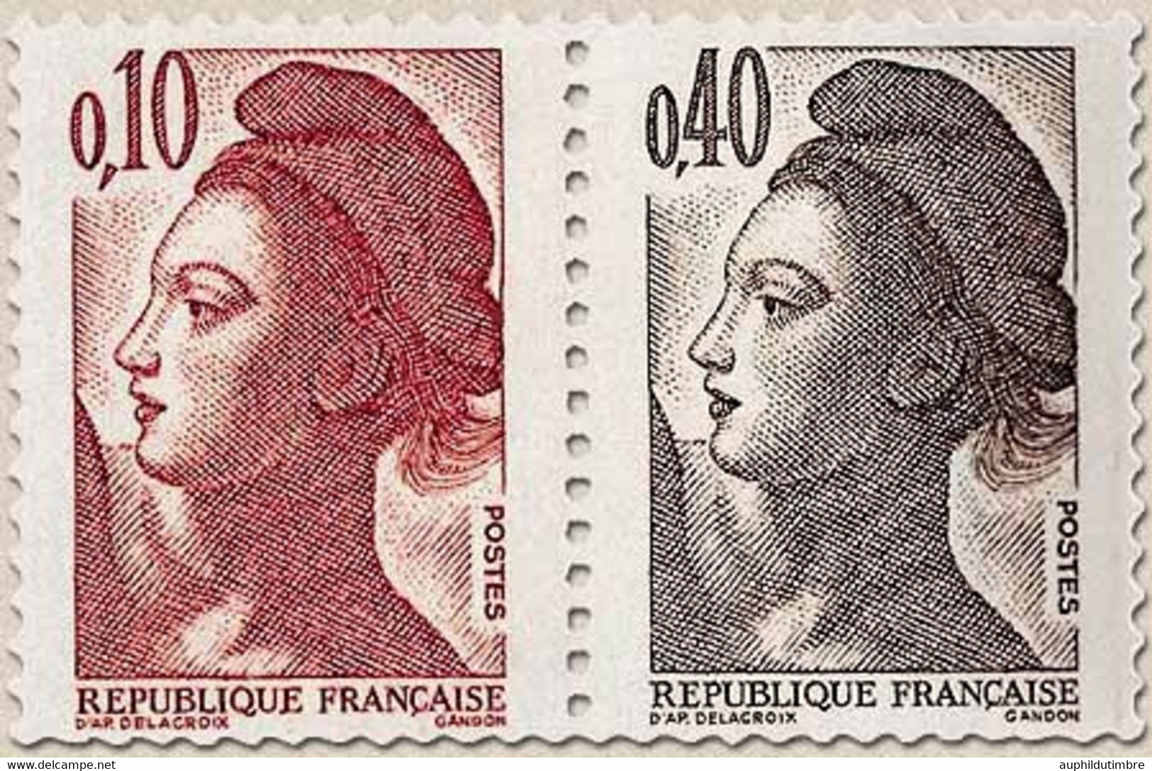 Type Liberté De Delacroix. 10c.+40c. (2183) Y2179a - Nuevos