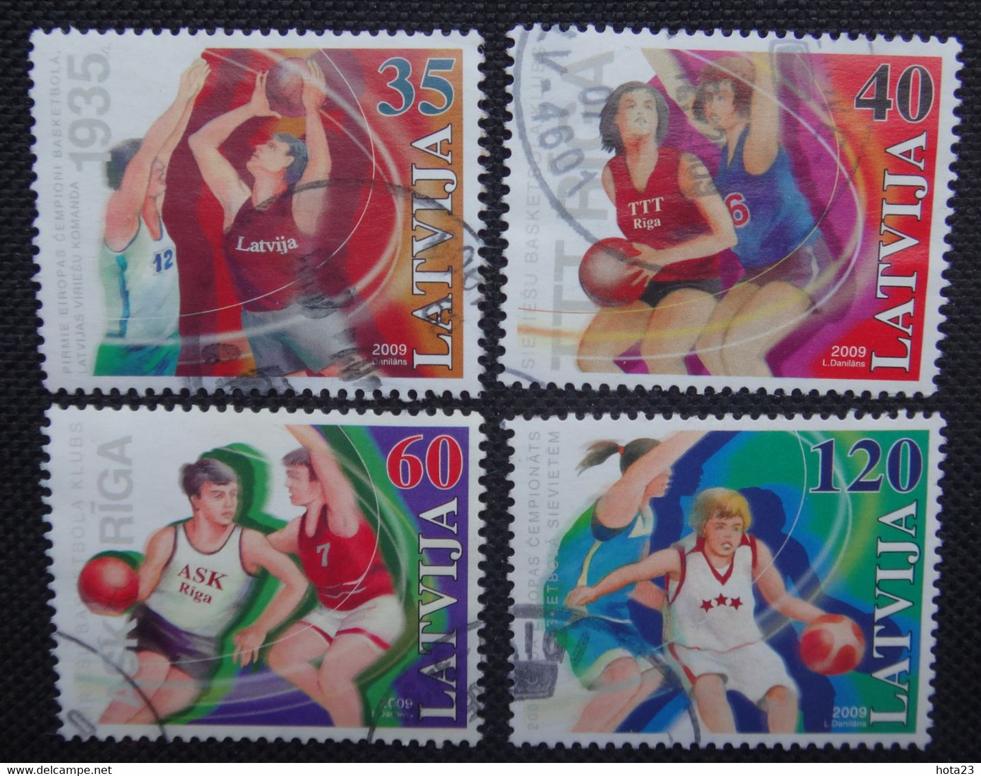 2009 Latvia Lettland Lettonie  BASLETBALL FULL SET  USED (0) - Letland